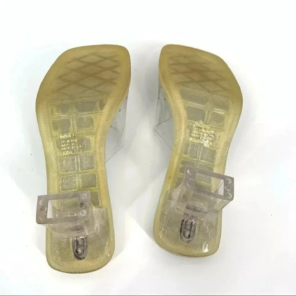Mudd Mambo heels 9.5 iridescent chunky square toe vintage y2k party cosplay - Picture 7 of 15